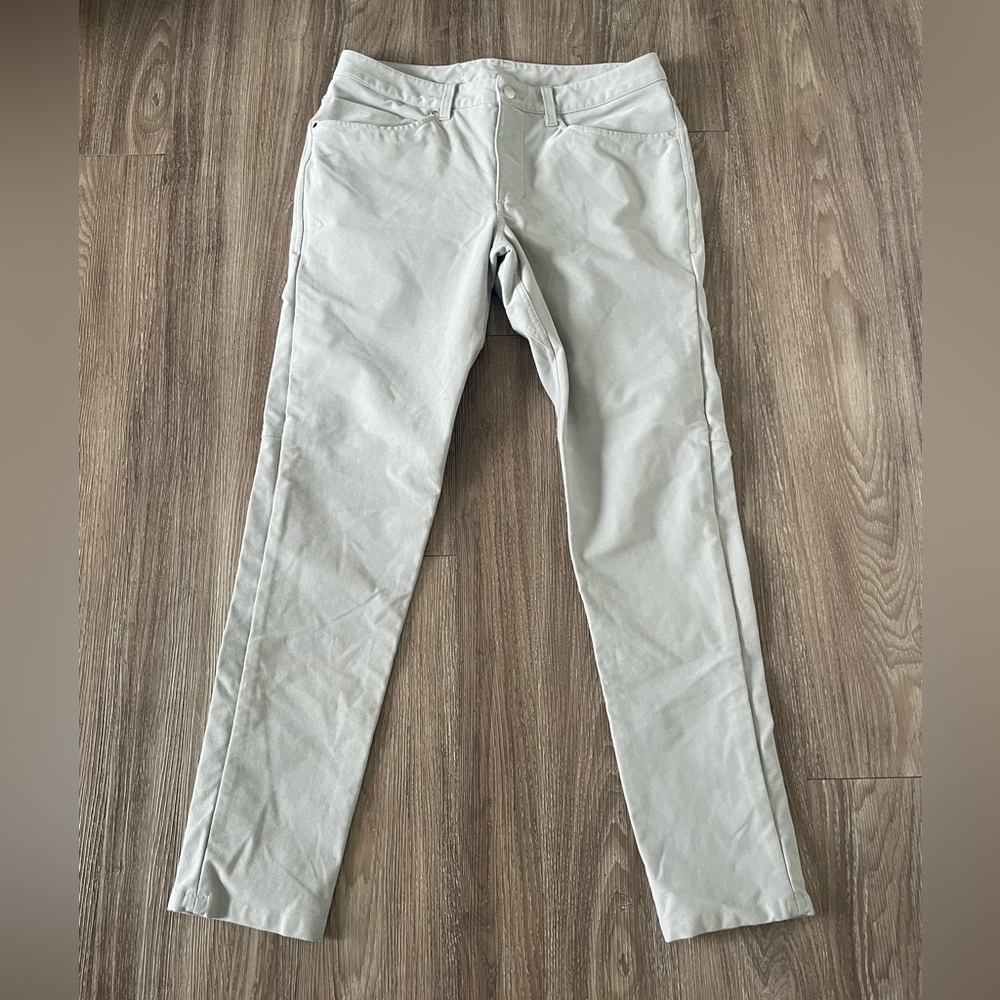 Lululemon ABC Class-Fit 5 Pocket Pants Light Gray Size 32x32 Utilitech